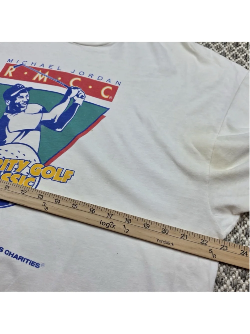 Vintage Michael Jordan RMCC Celebrity Golf Classic T Shirt USA XL White 90s - Picture 8 of 10